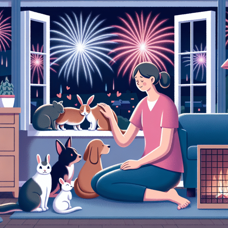 como ajudar pets com medo de fogos de artifício