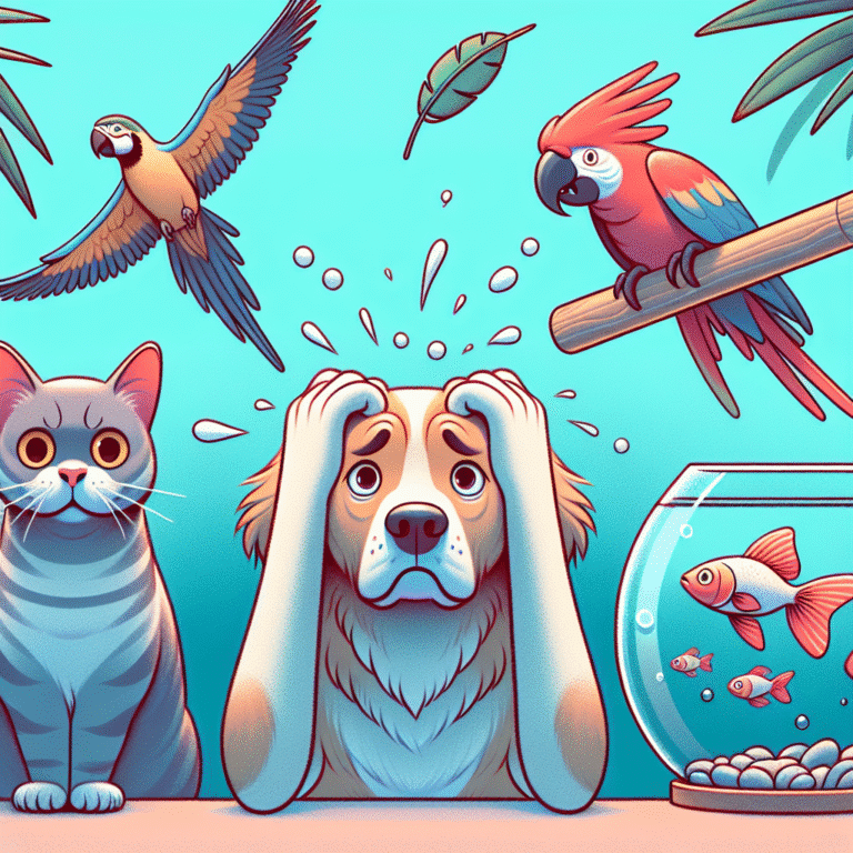 animais de estimação estressados