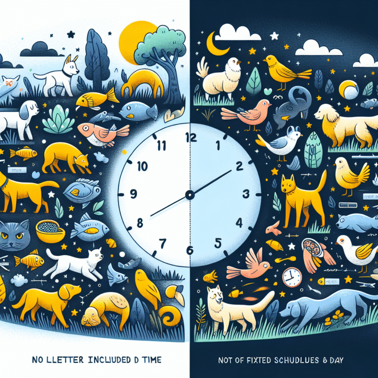 a importância de horários fixos na rotina dos animais