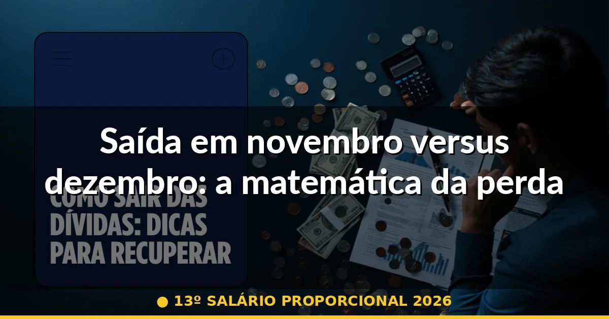 Saída em novembro versus dezembro: a matemática da perda — 13º salário proporcional 2026