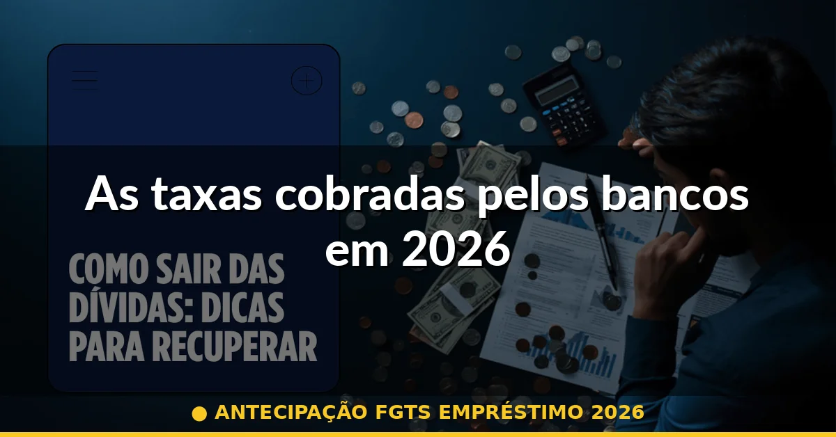 As taxas cobradas pelos bancos em 2026 — antecipação FGTS empréstimo 2026