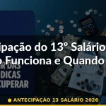 antecipação 13 salário 2026 — Guia completo 2026