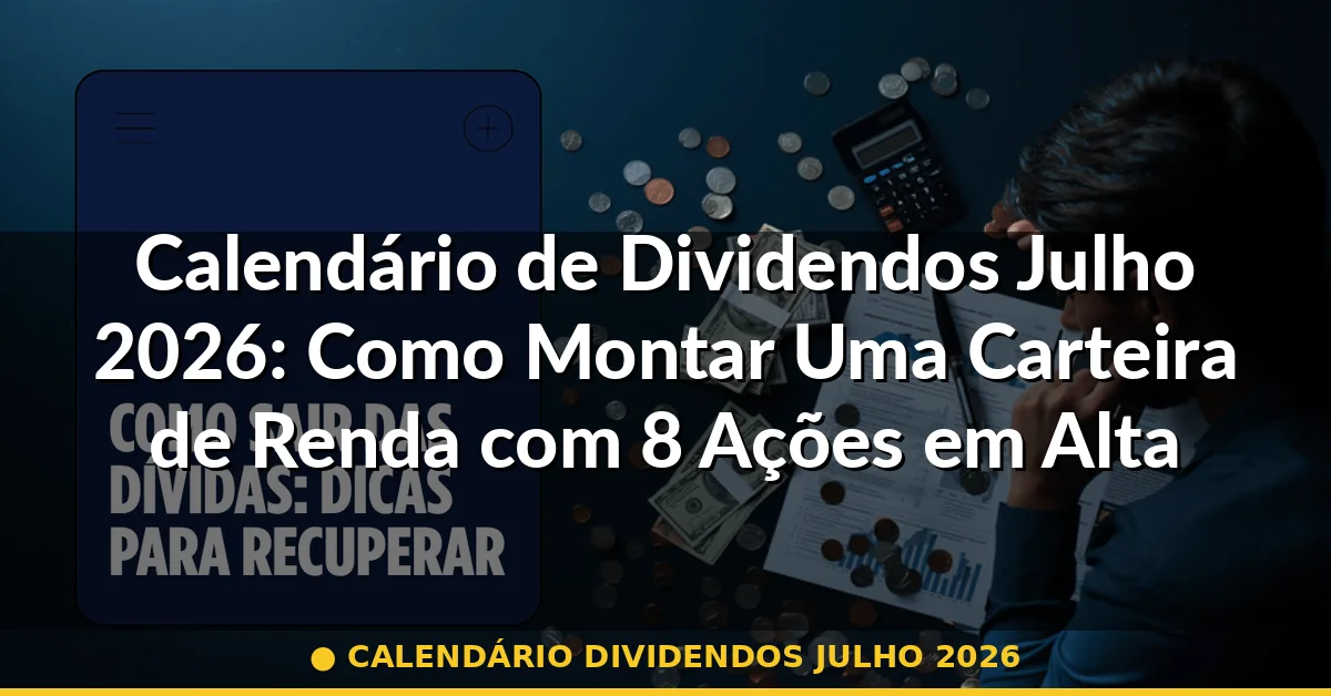 calendário dividendos julho 2026 — Guia completo 2026