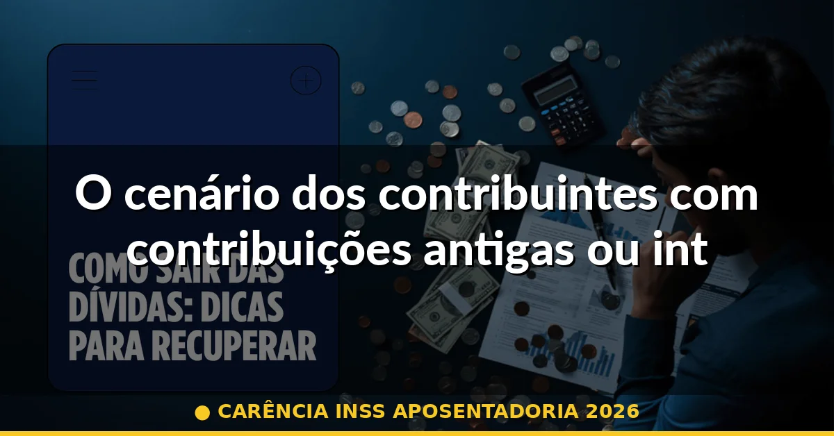 O cenário dos contribuintes com contribuições antigas ou interrupções — carência inss aposentadoria 2026