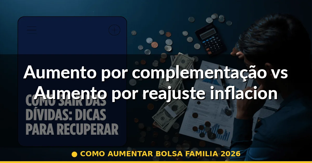 Aumento por complementação vs Aumento por reajuste inflacionário — como aumentar bolsa familia 2026