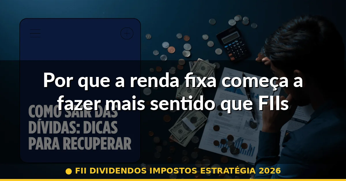 Por que a renda fixa começa a fazer mais sentido que FIIs — fii dividendos impostos estratégia 2026