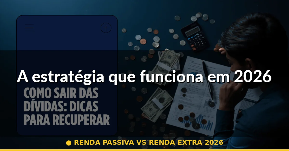 A estratégia que funciona em 2026 — renda passiva vs renda extra 2026