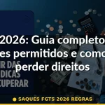 saques fgts 2026 regras — Guia completo 2026