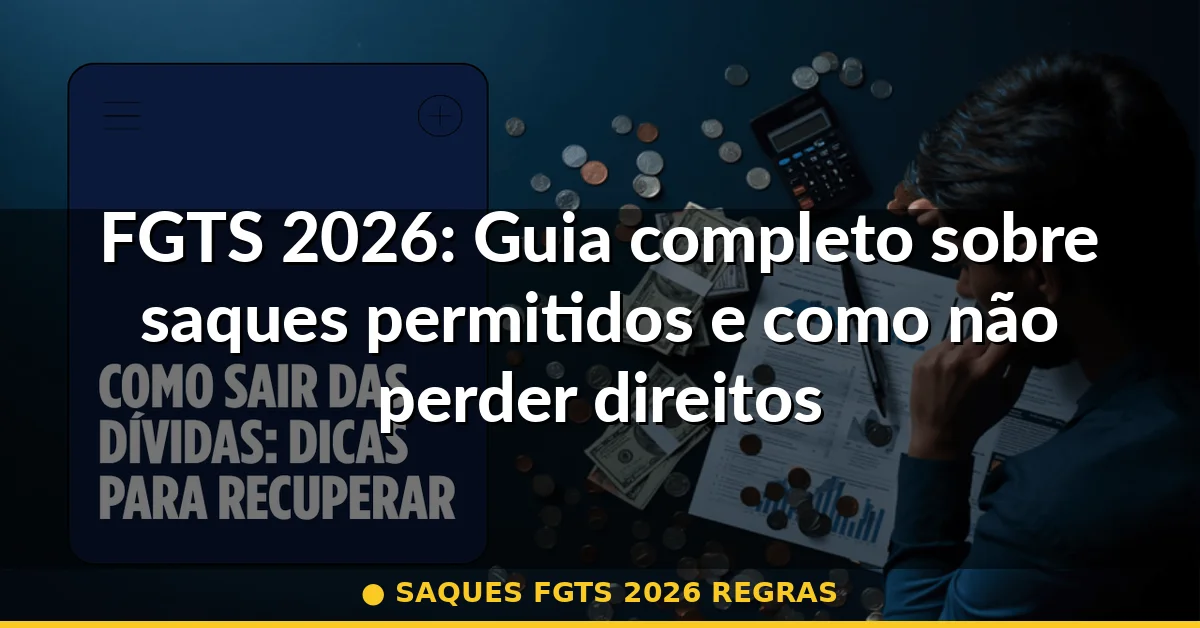 saques fgts 2026 regras — Guia completo 2026