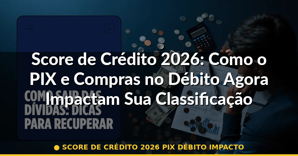 score de crédito 2026 pix débito impacto — Guia completo 2026