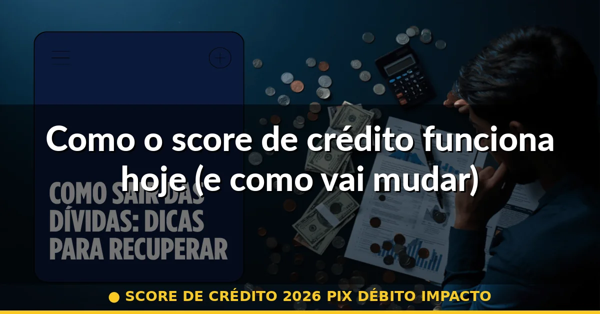 Como o score de crédito funciona hoje (e como vai mudar) — score de crédito 2026 pix débito impacto