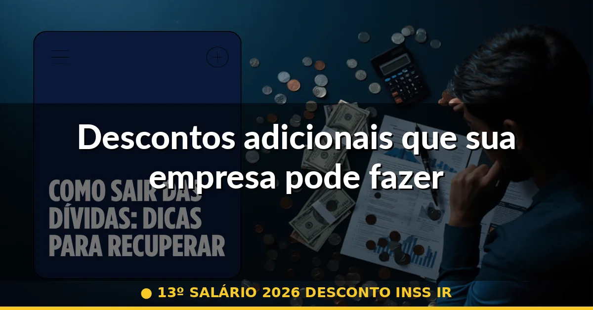 Descontos adicionais que sua empresa pode fazer — 13º salário 2026 desconto inss ir