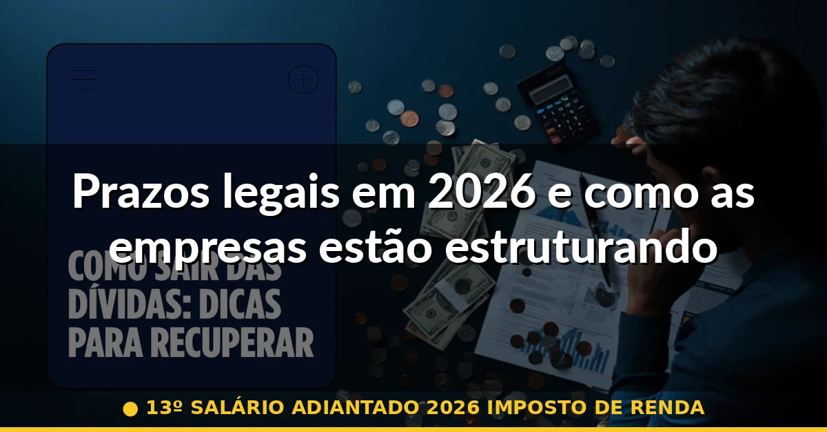 Prazos legais em 2026 e como as empresas estão estruturando os adiantamentos — 13º salário adiantado 2026 imposto de renda