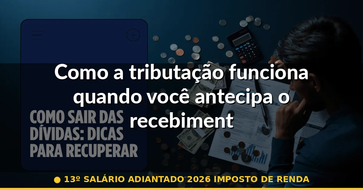 Como a tributação funciona quando você antecipa o recebimento — 13º salário adiantado 2026 imposto de renda