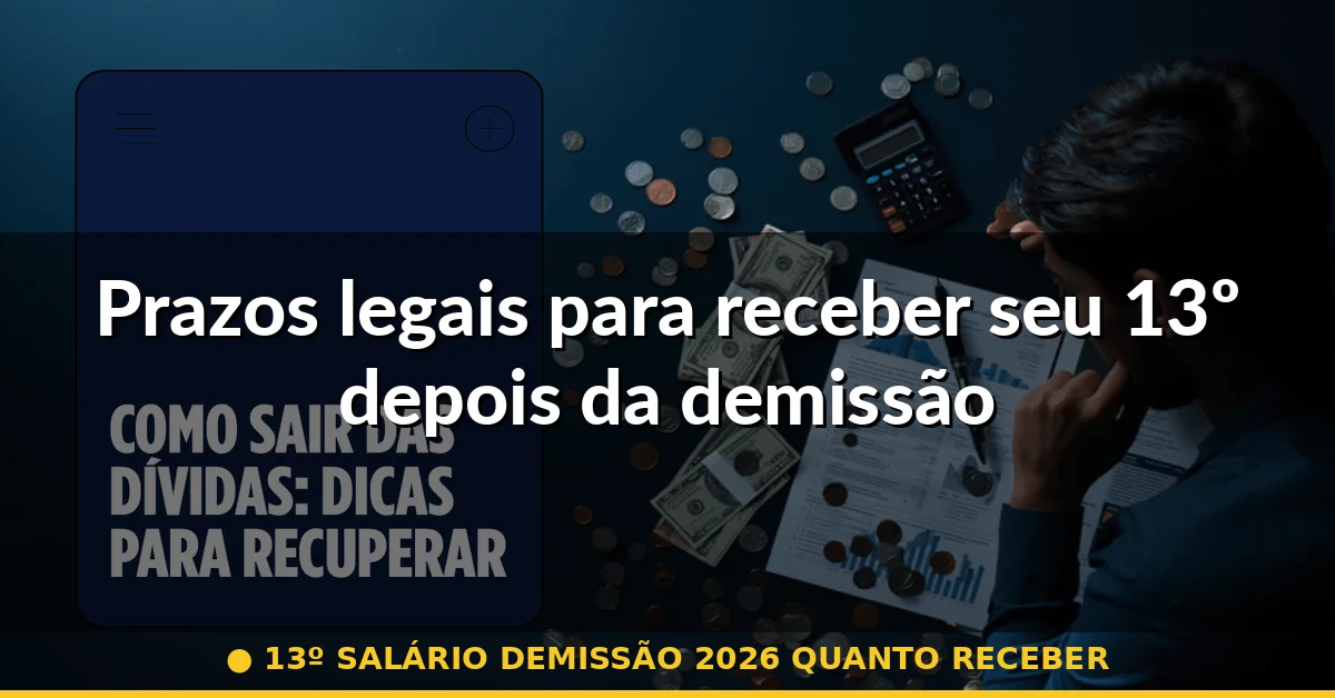 Prazos legais para receber seu 13º depois da demissão — 13º salário demissão 2026 quanto receber