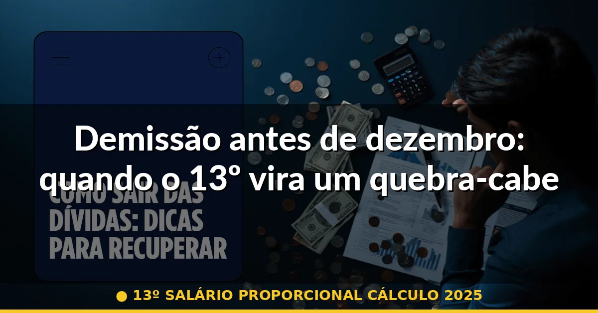 Demissão antes de dezembro: quando o 13º vira um quebra-cabeça legal — 13º salário proporcional cálculo 2025