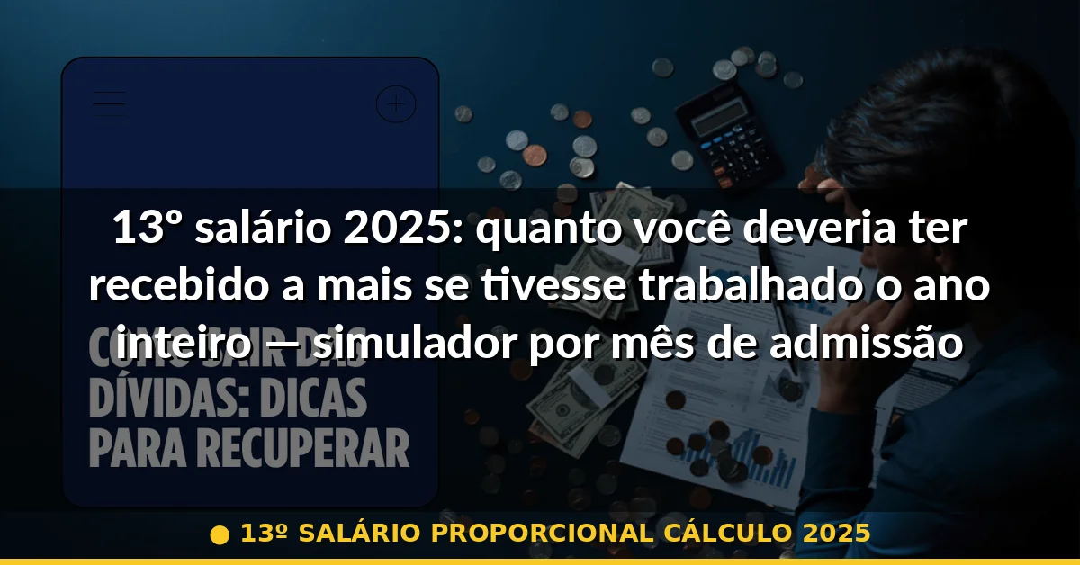 13º salário proporcional cálculo 2025 — Guia completo 2026
