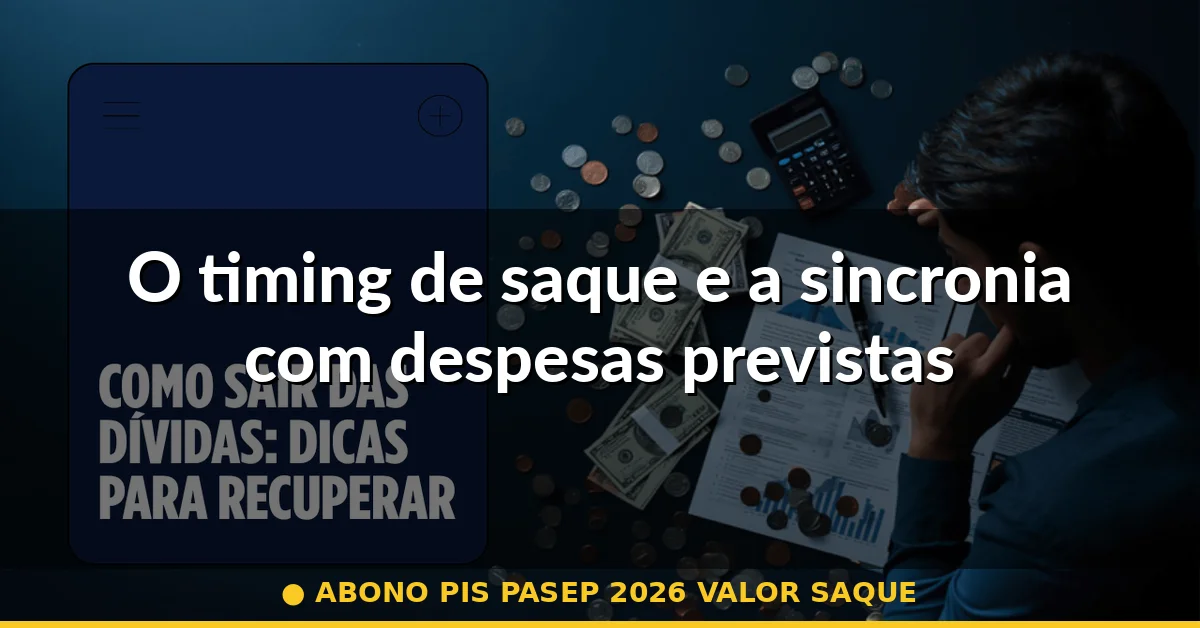 O timing de saque e a sincronia com despesas previstas — abono pis pasep 2026 valor saque