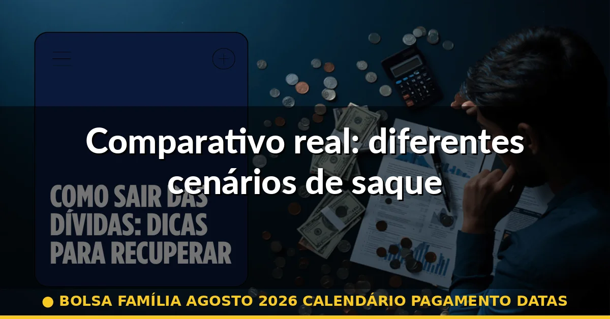 Comparativo real: diferentes cenários de saque — bolsa família agosto 2026 calendário pagamento datas