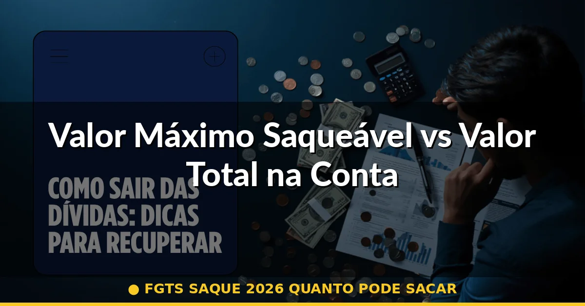 Valor Máximo Saqueável vs Valor Total na Conta — fgts saque 2026 quanto pode sacar