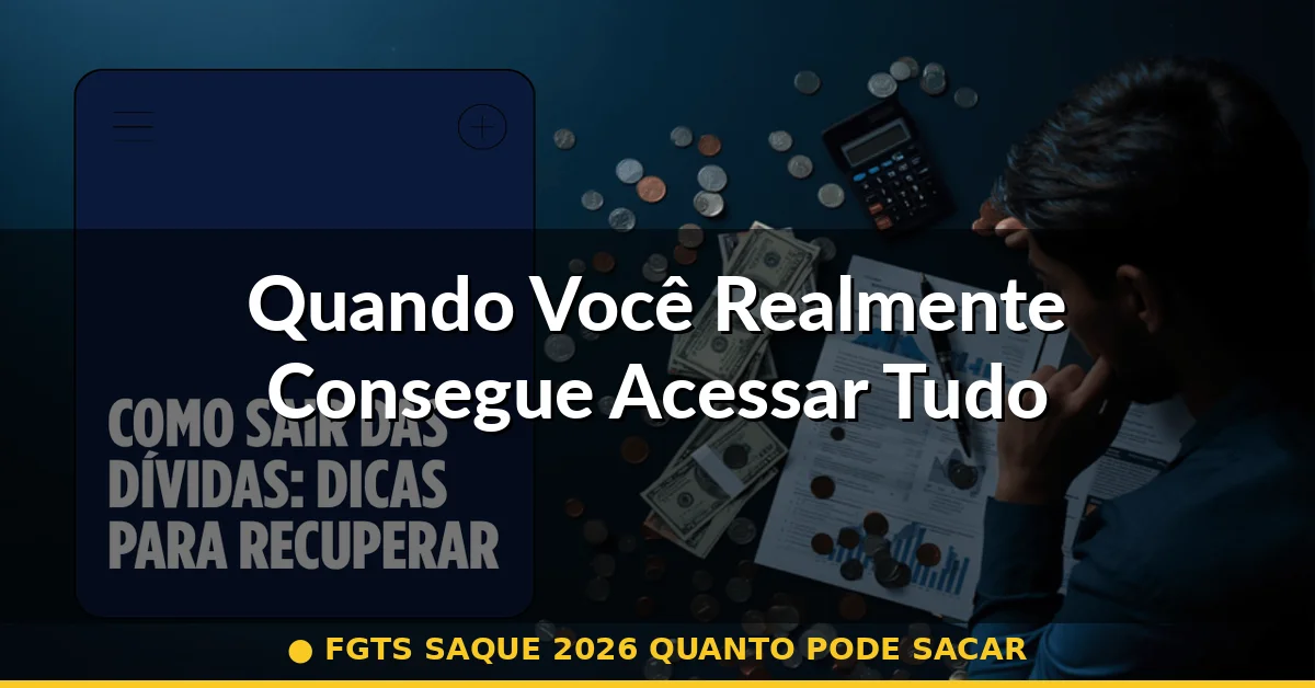 Quando Você Realmente Consegue Acessar Tudo — fgts saque 2026 quanto pode sacar