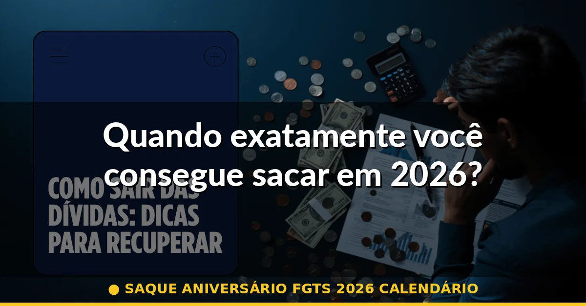 Quando exatamente você consegue sacar em 2026? — saque aniversário fgts 2026 calendário
