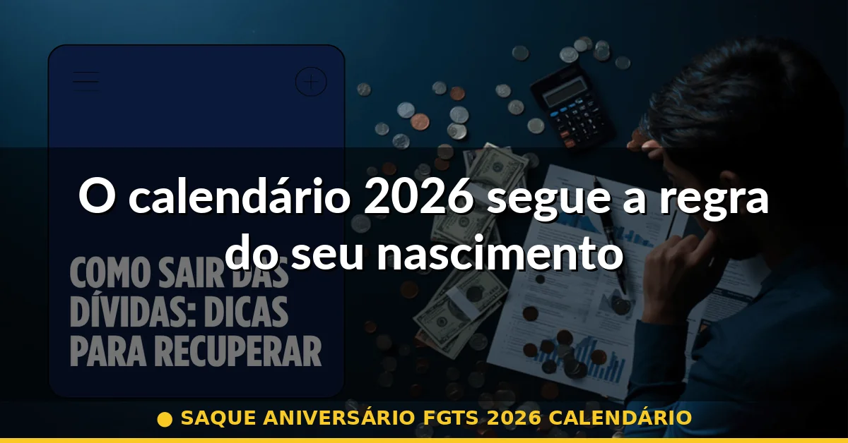 O calendário 2026 segue a regra do seu nascimento — saque aniversário fgts 2026 calendário