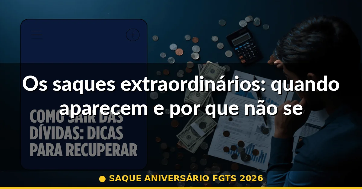 Os saques extraordinários: quando aparecem e por que não se pode contar com eles — saque aniversário fgts 2026