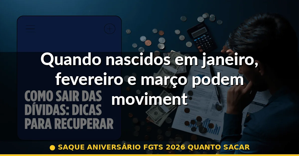 Quando nascidos em janeiro, fevereiro e março podem movimentar os recursos — saque aniversário fgts 2026 quanto sacar