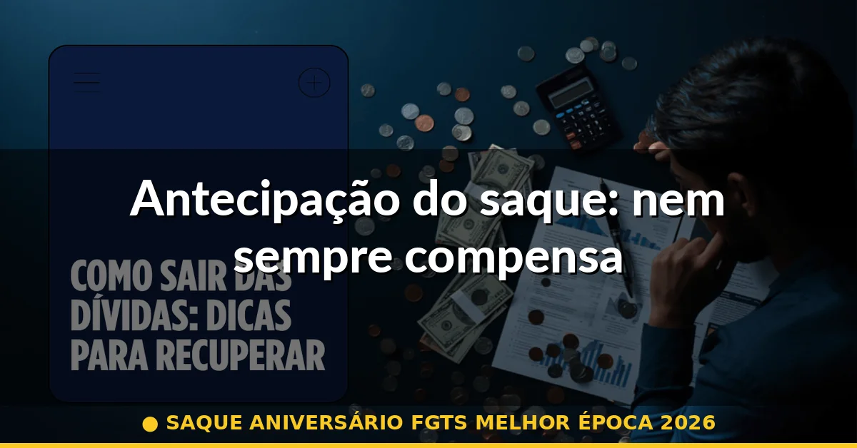 Antecipação do saque: nem sempre compensa — saque aniversário fgts melhor época 2026