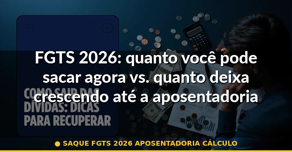 saque fgts 2026 aposentadoria cálculo — Guia completo 2026