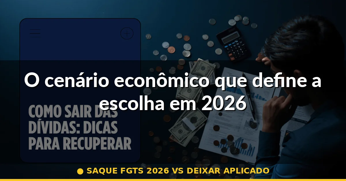 O cenário econômico que define a escolha em 2026 — saque fgts 2026 vs deixar aplicado