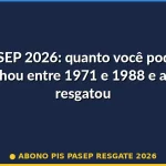 abono pis pasep resgate 2026 — Guia completo 2026