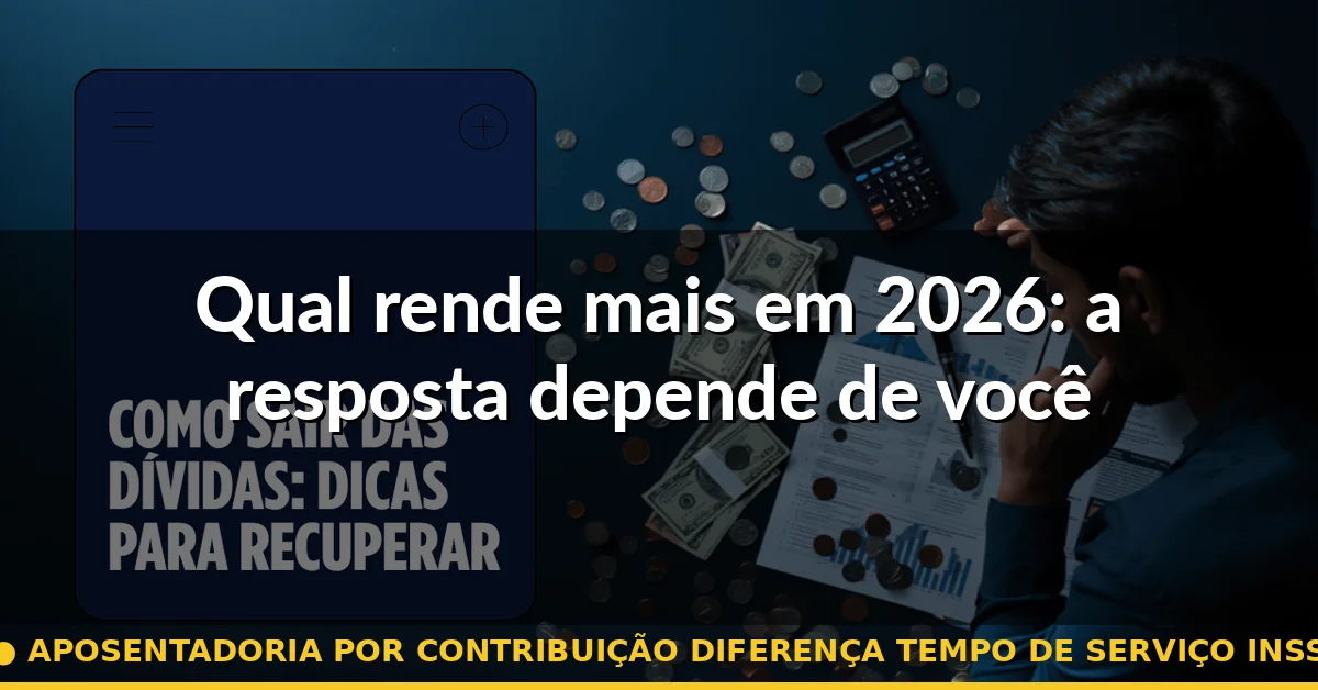 Qual rende mais em 2026: a resposta depende de você — aposentadoria por contribuição diferença tempo de serviço inss