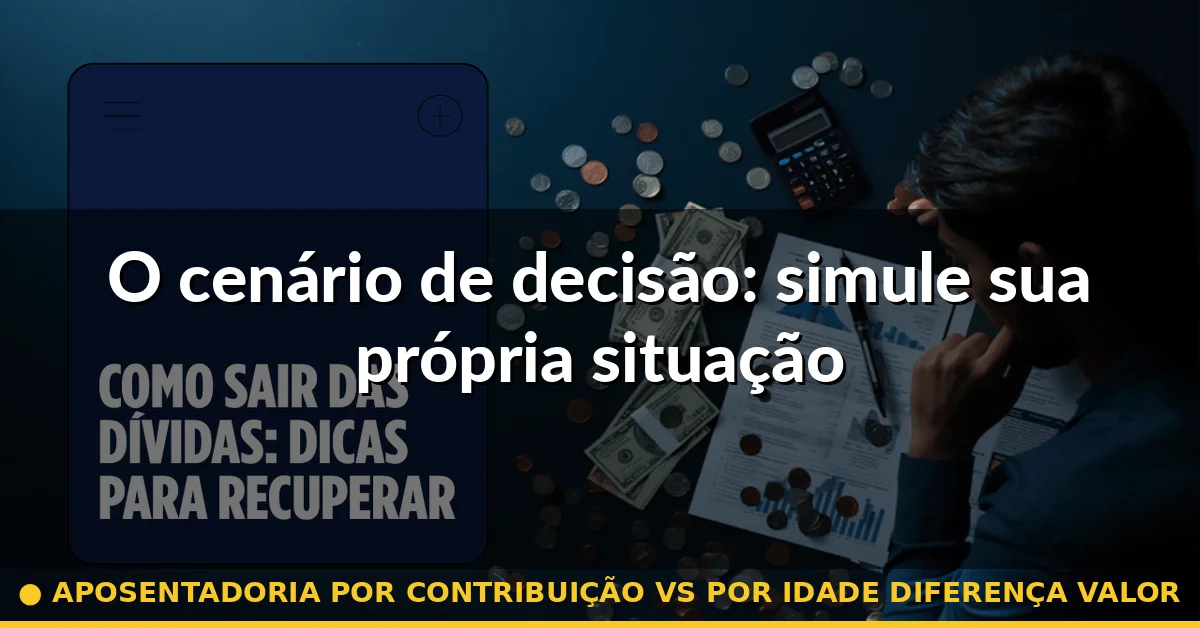 O cenário de decisão: simule sua própria situação — aposentadoria por contribuição vs por idade diferença valor