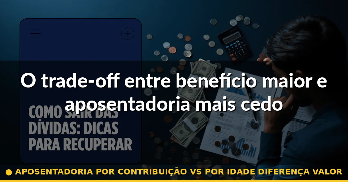 O trade-off entre benefício maior e aposentadoria mais cedo — aposentadoria por contribuição vs por idade diferença valor