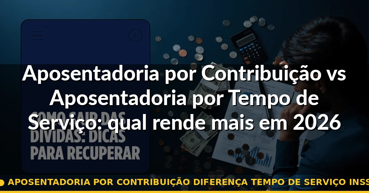 aposentadoria por contribuição diferença tempo de serviço inss — Guia completo 2026