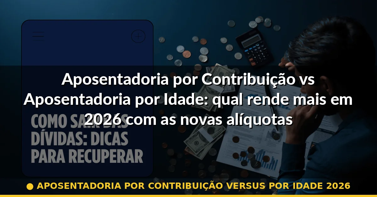 aposentadoria por contribuição versus por idade 2026 — Guia completo 2026