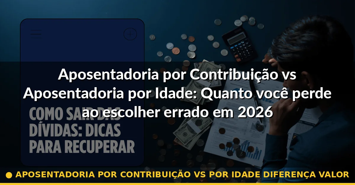 aposentadoria por contribuição vs por idade diferença valor — Guia completo 2026