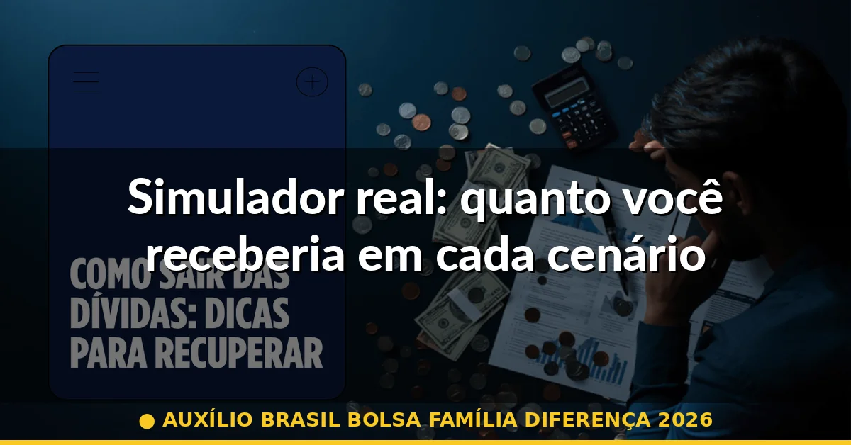 Simulador real: quanto você receberia em cada cenário — auxílio brasil bolsa família diferença 2026