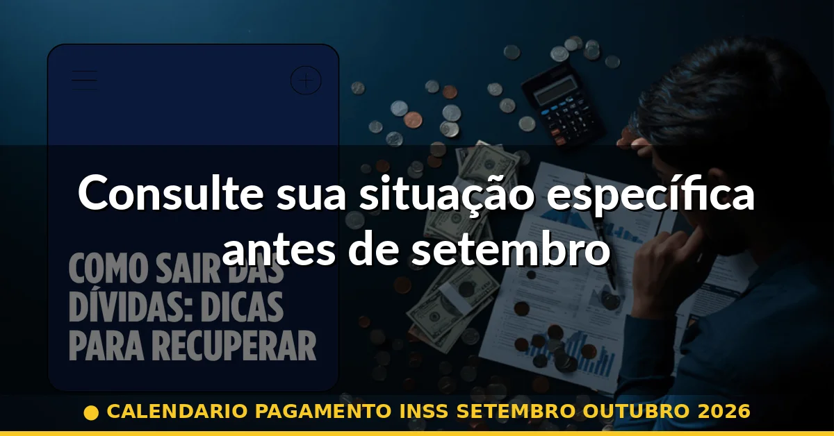 Consulte sua situação específica antes de setembro — calendario pagamento inss setembro outubro 2026