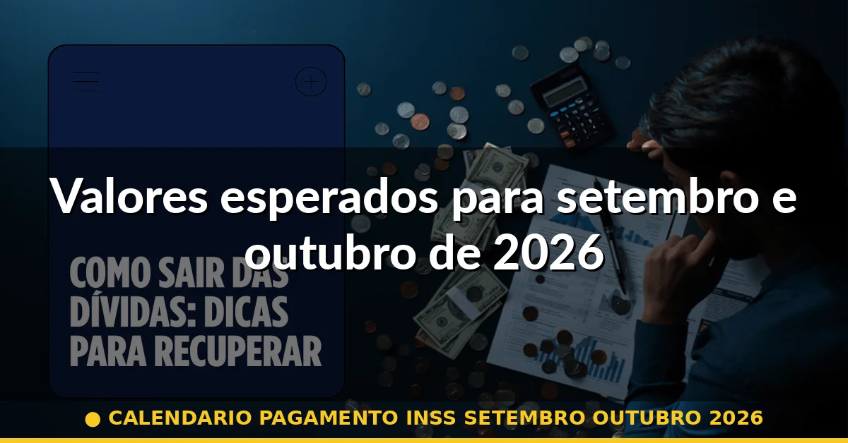Valores esperados para setembro e outubro de 2026 — calendario pagamento inss setembro outubro 2026