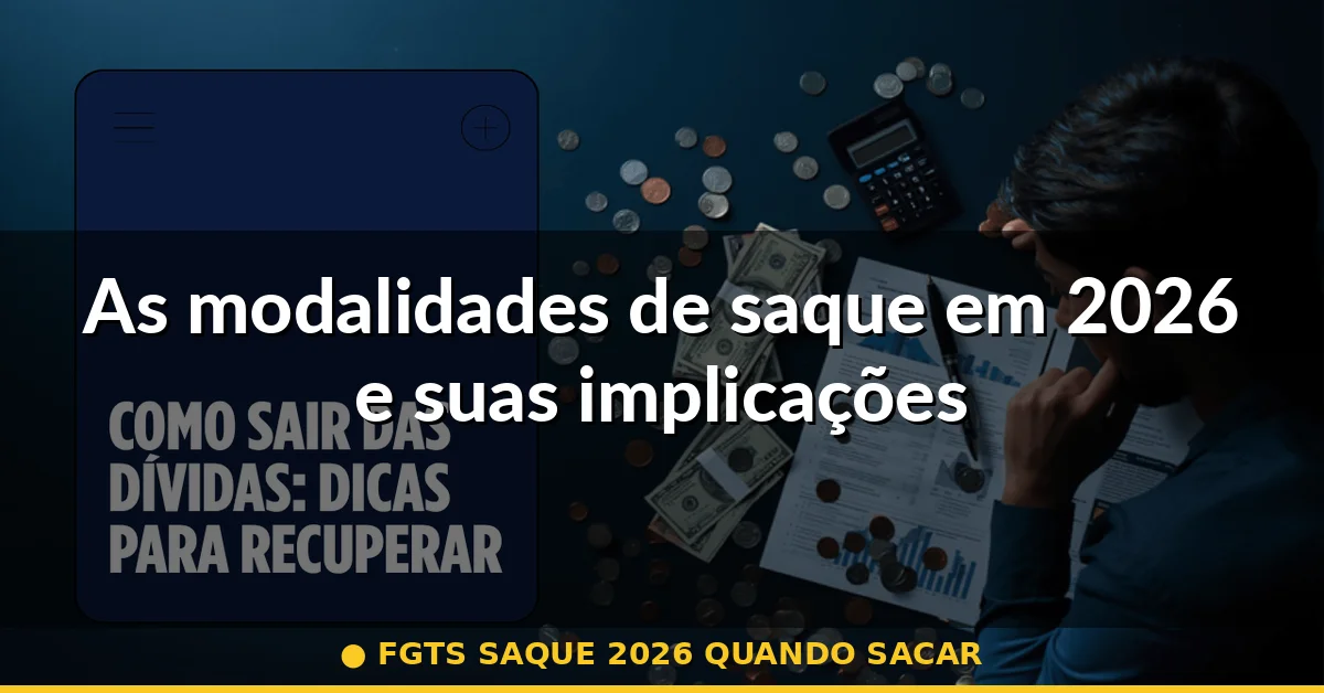 As modalidades de saque em 2026 e suas implicações — fgts saque 2026 quando sacar