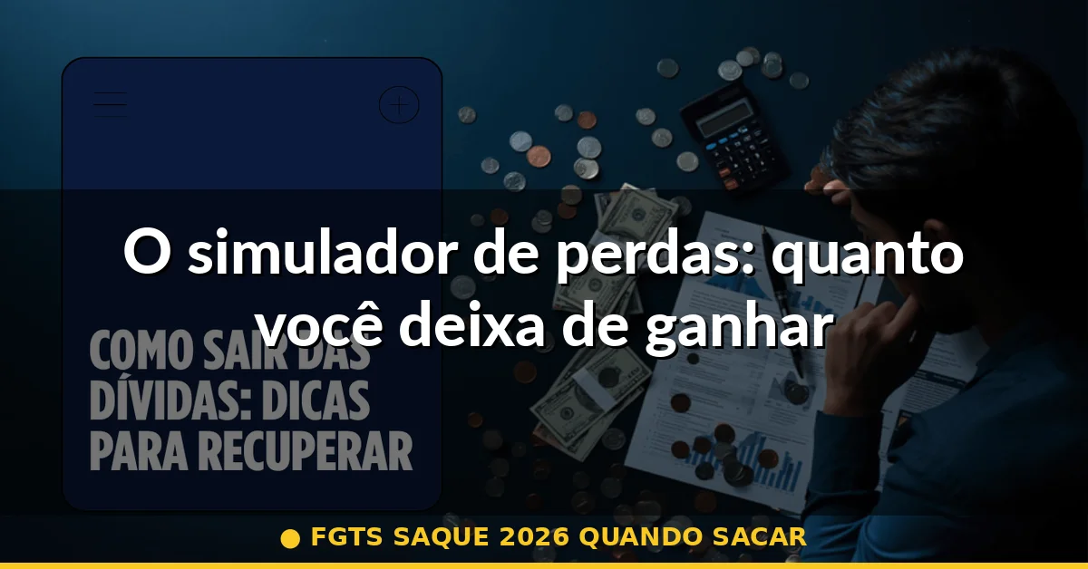 O simulador de perdas: quanto você deixa de ganhar — fgts saque 2026 quando sacar