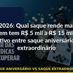 fgts saque aniversário vs saque extraordinário 2026 — Guia completo 2026