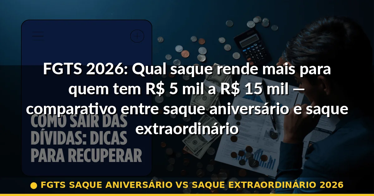 fgts saque aniversário vs saque extraordinário 2026 — Guia completo 2026