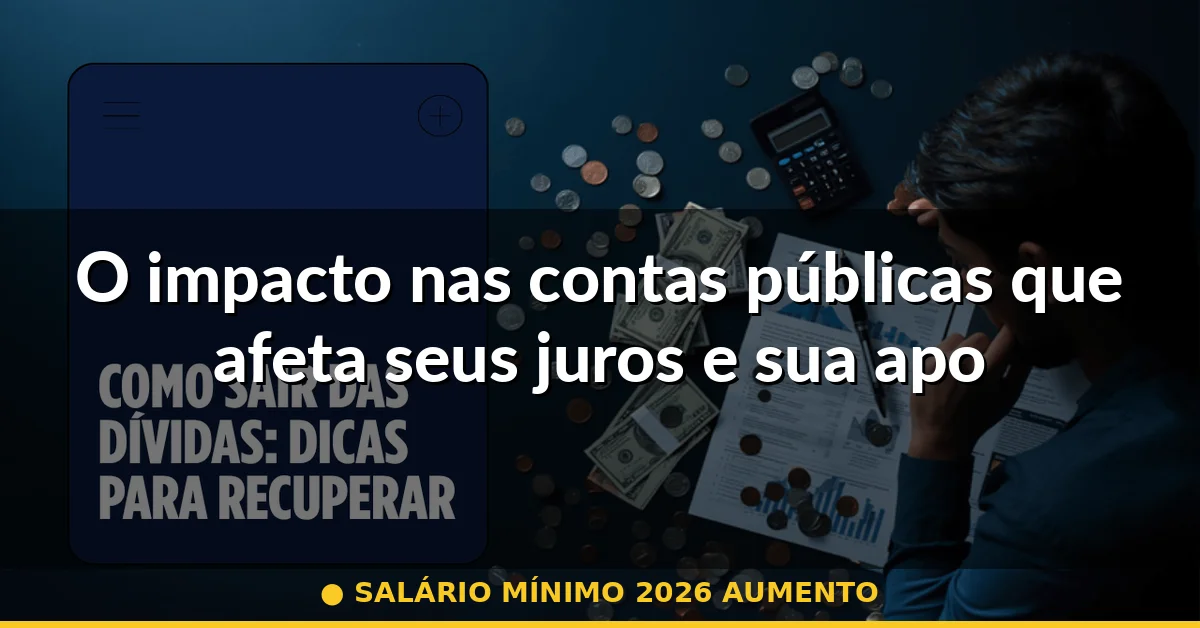 O impacto nas contas públicas que afeta seus juros e sua aposentadoria — salário mínimo 2026 aumento