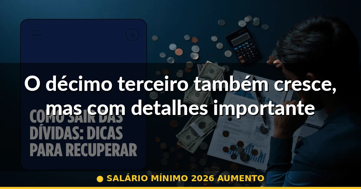 O décimo terceiro também cresce, mas com detalhes importantes — salário mínimo 2026 aumento