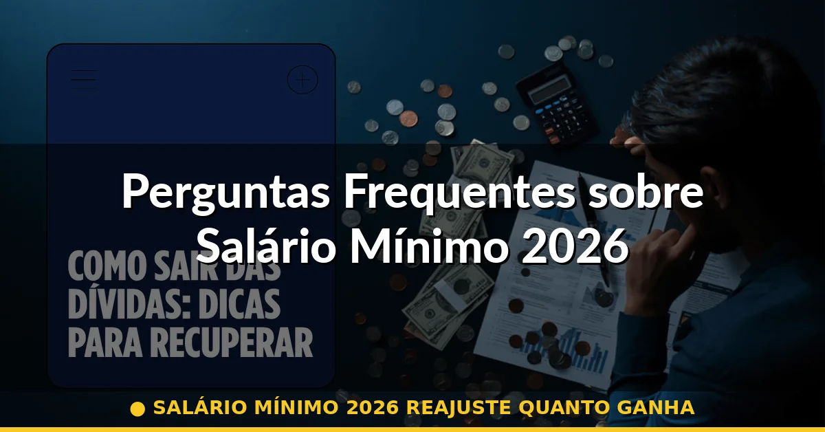 Perguntas Frequentes sobre Salário Mínimo 2026 — salário mínimo 2026 reajuste quanto ganha