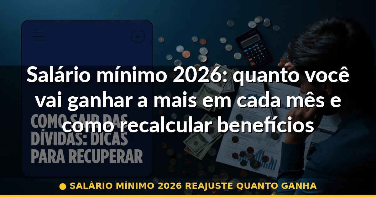 salário mínimo 2026 reajuste quanto ganha — Guia completo 2026